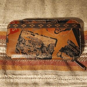 ******SOLD **********Patricia Nash Oria Vintage Patch Wallet Wristlet Clutch